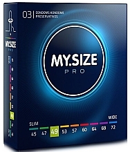 Latex Condoms, 49-size, 3 pcs - My.Size Pro — photo N7