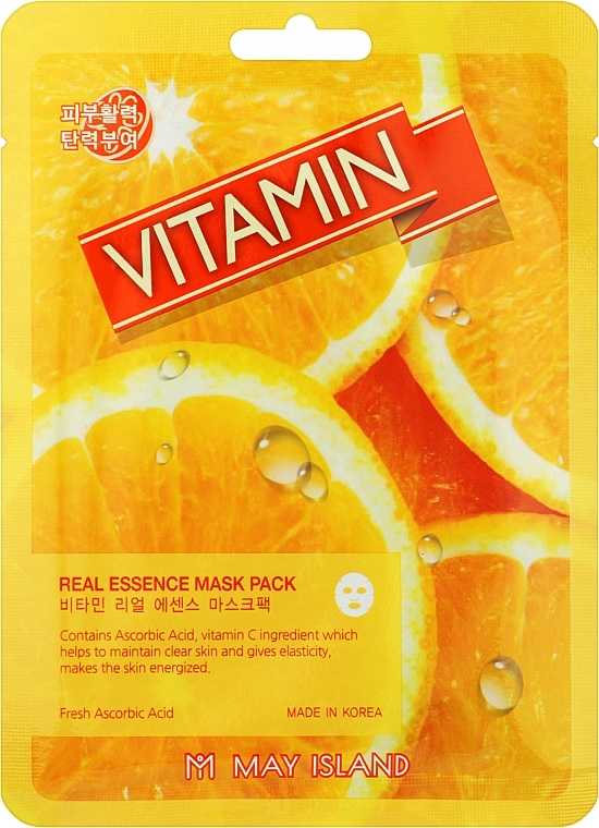 Vitamin C Face Mask - May Island Real Essence Vitamin Mask Pack — photo N2