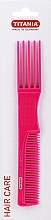 Fragrances, Perfumes, Cosmetics Prong Hair Comb, 19cm, crimson - Titania