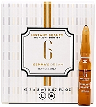 Fragrances, Perfumes, Cosmetics Antioxidant and Regenerating Face Booster - Gemma's Dream Instant Beauty Highlight Booster Ampoules