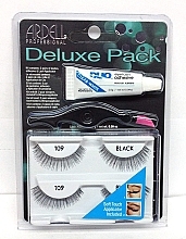 False Lashes Kit - Ardell Deluxe Pack 109 Black — photo N4