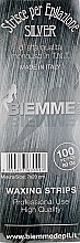 Depilation Paper Strips in Package, 100 pcs - Biemme Silver Waxing Strips — photo N1