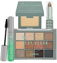 Set - W7 Very Vegan Gift Set (mascara/10 ml + palette/12 g + lipstick/3.8g + highlighter/9 g) — photo N1