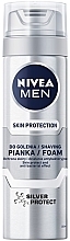 Fragrances, Perfumes, Cosmetics Antibacterial Shaving Foam "Silver Protection" - NIVEA MEN Silver Protect Shaving Foam