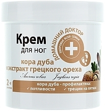 Foot Cream with Oak Bark and Walnut Extract "Prevention of Cracked Heels" - Domashniy Doktor — photo N1