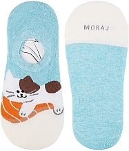 Women Low-Cut Socks 'Cat', CDB200-128, blue - Moraj — photo N2