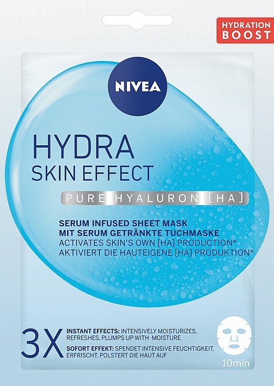 Moisturizing Facial Sheet Mask - Nivea Hydra Skin Effect — photo N1