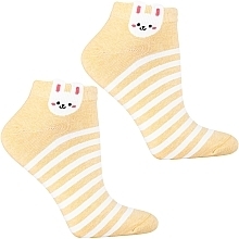 Fragrances, Perfumes, Cosmetics Women's Short Socks, CSD240-090, Yellow - Moraj