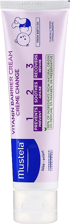 Protective Diaper Cream - Mustela Bebe Vitamin Barrier Cream — photo N1