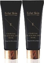 Fragrances, Perfumes, Cosmetics Set - Eclat Skin London 24k Gold Purifying Charcoal Black Peel-Off Mask Kit (mask/2x50ml)