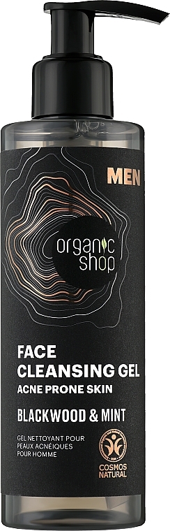 Blackwood & Mint Face Cleansing Gel - Organic Shop Men Cleansing Gel — photo N1