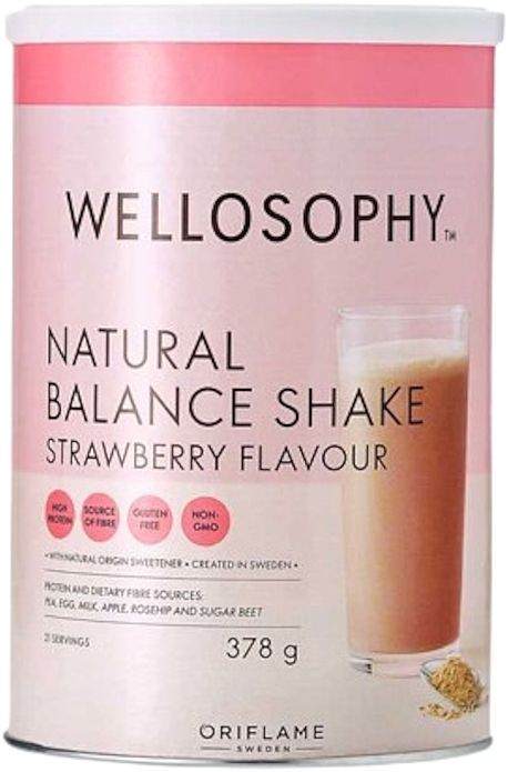 Strawberry Flavor Dry Cocktail Mix - Oriflame Wellosophy Natural Balance — photo N1