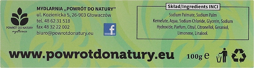 Natural Soap "Lemongrass and Lavender Oil" - Powrot do Natury Natural Soap Lemon grass and lavender Oil — photo N22