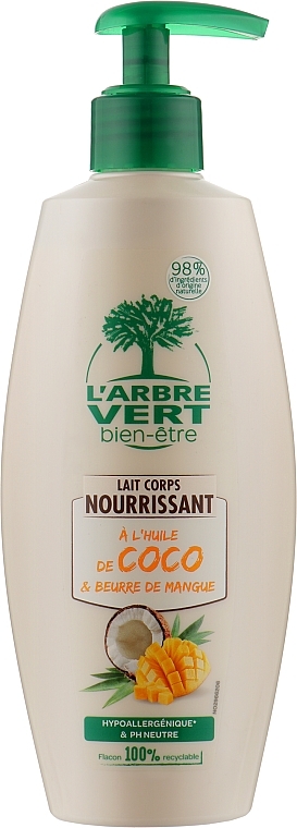 Body Milk with Coconut Oil - L'Arbre Vert Body Milk With Coconut Oil — photo N1