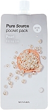 Fragrances, Perfumes, Cosmetics Pearl Extract Night Mask - Missha Pure Source Pocket Pack Pearl