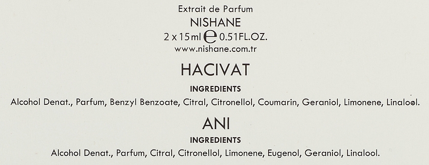 Nishane Hacivat & Ani - Set (parfum/2*15ml) — photo N12