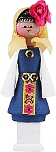 Fragrances, Perfumes, Cosmetics Souvenir Air Freshener with Fragrant Oil, blue dress, beige shawl - Bulgarian Rose Girl