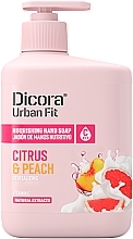 Vitamin C Liquid Hand Soap with Citrus & Peach Scent - Dicora Urban Fit Nourishing Hand Soap Vit C Citrus & Peach — photo N1