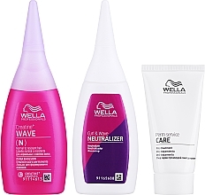 Perm Set for Normal & Coarse Hair - Wella Professionals Creatine+ Wave (h/lot/75ml + h/neutr/100ml + treatm/30ml) — photo N3