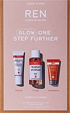 Fragrances, Perfumes, Cosmetics Set - Ren Clean Skincare Glow One Step Further (mask/15 ml + tonic/50ml + cream/10 ml)