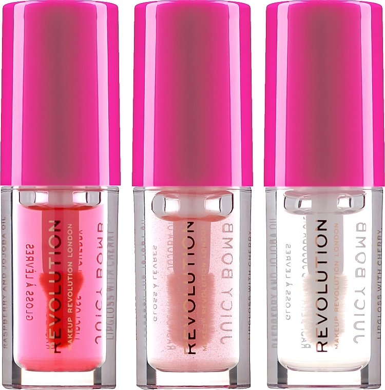 Set - Makeup Revolution Juicy Bomb Lip Gloss Mini Set (lipgloss/3x1.8ml) — photo N7