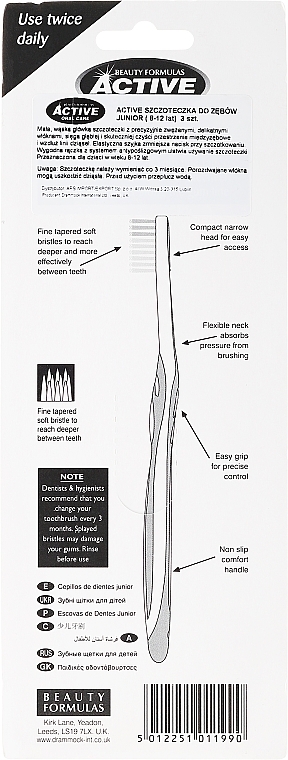 Toothbrush - Beauty Formulas Active Oral Care Junior — photo N10