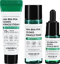 Set - Some By Mi AHA BHA PHA 30 Days Miracle Travel Kit (ton/30 ml + ser/10 ml + f/cr/20 g) — photo N2