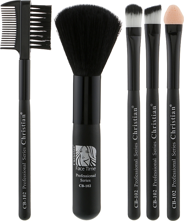 Makeup Brushes Set, 5 pcs - Christian Facetime Prof — photo N1