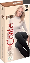 Fragrances, Perfumes, Cosmetics Tights "Cotton" 150 Den, nero - Conte