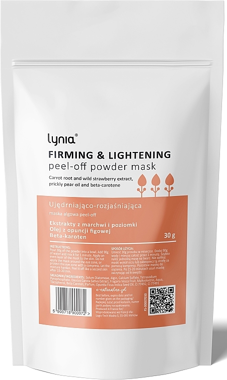 Face Mask "Lightening" - Lynia Firming & Lightening Peel-off Powder Mask — photo N1