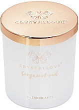 Rock Crystal, Bergamot & Oud Soy Candle - Crystallove Soy Candle with Rock Crystal Bergamot Oud — photo N7