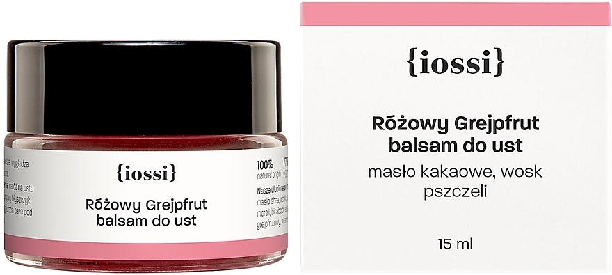 Lip Balm "Pink Grapefruit" - Iossi Lip Balm Pink Grapefruit — photo N2