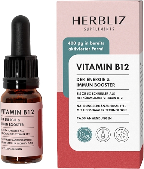 Vitamin B12 Dietary Supplement Drops - Herbliz — photo N1