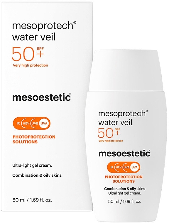 Sunscreen Face Emulsion - Mesoestetic Mesoprotech Water Veil SPF 50+ — photo N2