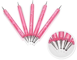 Fragrances, Perfumes, Cosmetics Nail Dotting Tool Set, pink - Silcare 