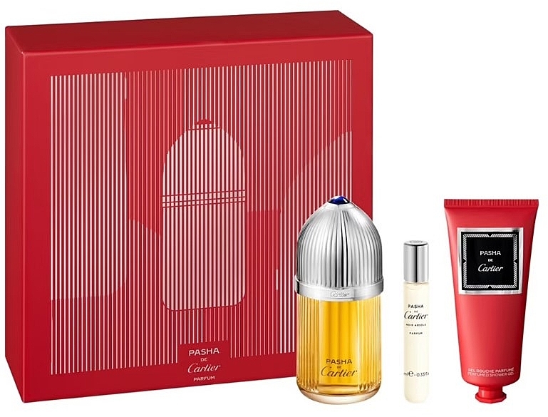 Cartier Pasha de Cartier Parfum - Set (perfume/100ml + perfume/mini/10ml + sh gel/100ml) — photo N1