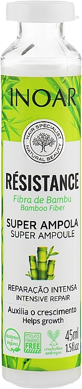 Hair Lamination Ampoule "Bamboo & Alanine" - Inoar Resistance Bamboo Fiber Super Ampoule — photo N7