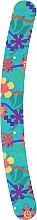 Fragrances, Perfumes, Cosmetics Nail File 7453, turquoise with flowers - Top Choice