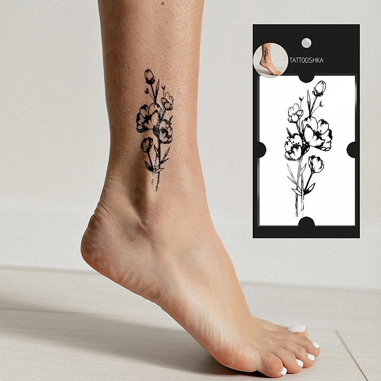 Temporary Tattoo "Wildflowers" - Tattooshka — photo N53