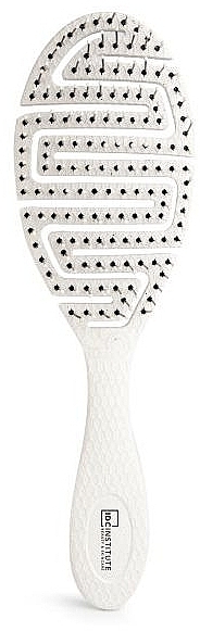 Hair Brush, white - IDC Institute Brush Eco Round — photo N1