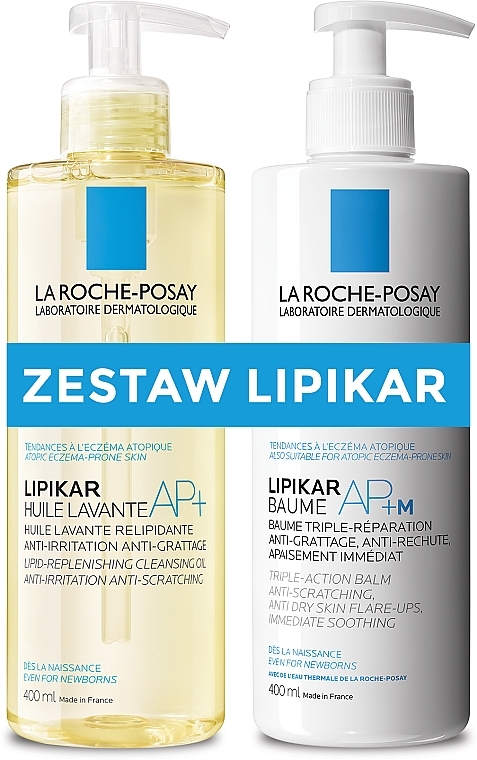 La Roche-Posay Lipikar (oil/400ml + balm/400ml) - Set for Dry Skin — photo N5