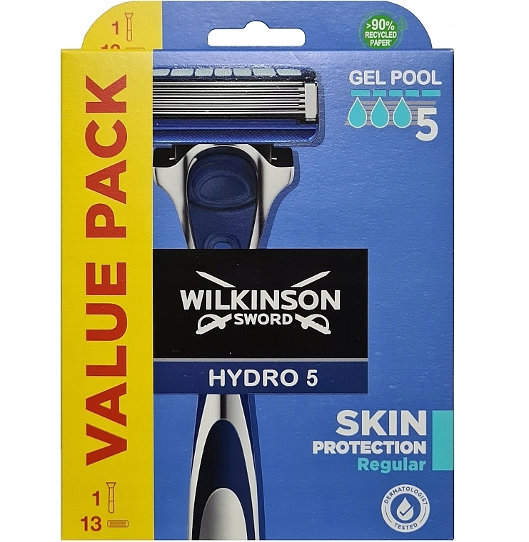 Razor with 13 Refill Cartridges - Wilkinson Sword Hydro 5 Skin Protection Regular — photo N17