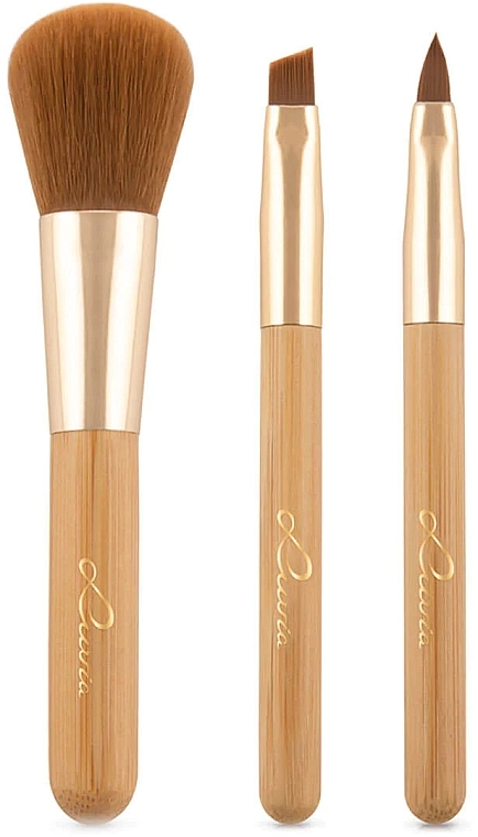 Makeup Brush Set, 4 pcs - Luvia Cosmetics Travel Bamboo Brush Set — photo N9