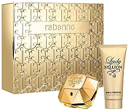 Fragrances, Perfumes, Cosmetics Set (edp/80 ml + b/lot/100 ml) - Paco Rabanne Lady Million