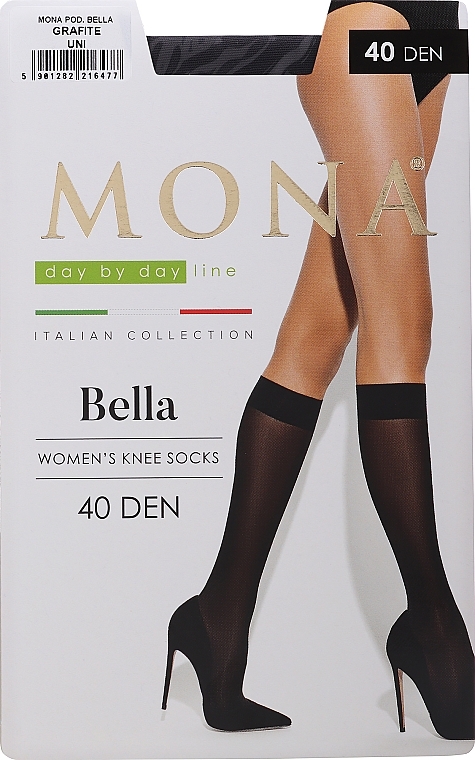 Bella Knee Socks 40 Den, grafite - Mona — photo N1
