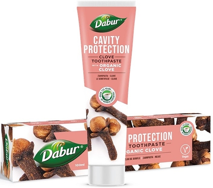 Organic Clove Toothbrush - Dabur Cavity Protection Clove Toothpaste — photo N1