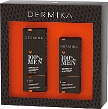 Fragrances, Perfumes, Cosmetics Set - Dermika 100% For Men 50 + (cream/50ml + eye/cream/15ml)