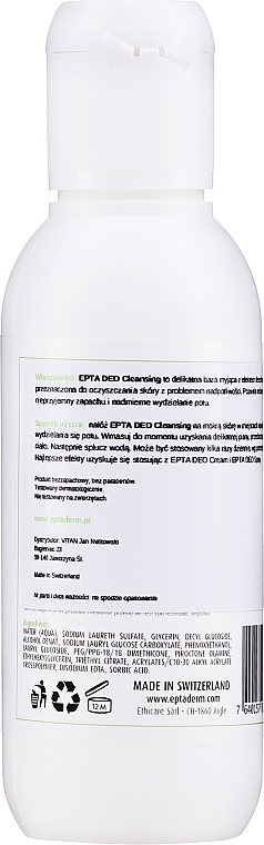 Deodorant Shower Gel - Eptaderm Epta Deo Cleansing — photo N11