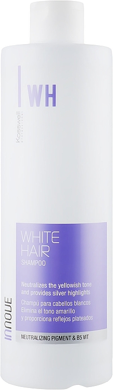Yellow-Shade Neutralizing Shampoo - Kosswell Innove Professional White Hair Shampoo — photo N4