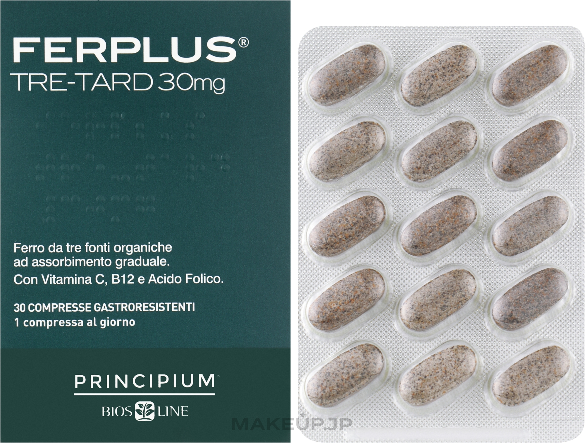 Dietary Supplement 'FerPlus Triple Action' - BiosLine Principium FerPlus Tre-Tard — photo 30 szt.